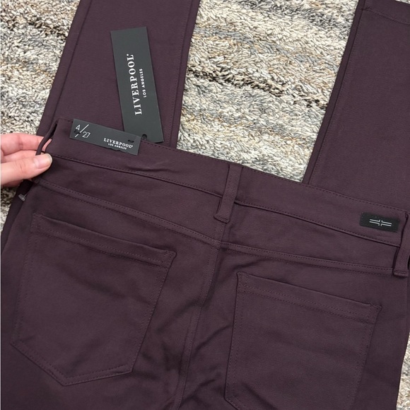 Liverpool Skinny Jeans Sz 4/27 NWT | Liverpool Mid Rise Aubergine Skinny Jeans - - Picture 8 of 12